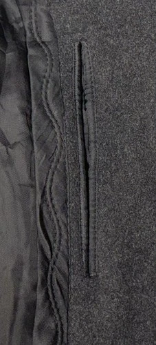 Vintage Stafford Executive Single Breast Black Overcoat Sz 38 Cashmere Wool EUC image 15