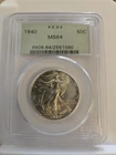 1940 Liberty Walking Half Dollar PCGS MS64 Silver 50C Philadelphia