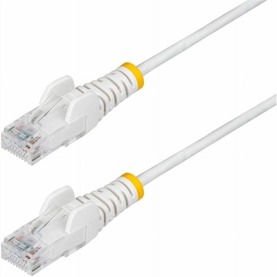 StarTech.com 6ft White Slim CAT6 Ethernet Cable, Slim Snagless RJ45, UTP, LSZH,