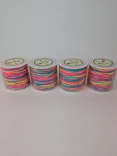 100 yards/roll 0.8mm Nylon Thread Chinese Knotting Beading String Rainbow 4 Pack
