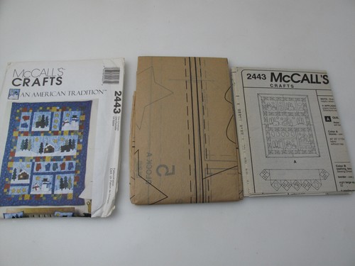 McCall's Crafts Pattern 2443 Vintage 1999 QUILT Mantle Cover Pillows Stocking (C - Picture 4 of 6