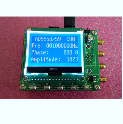 Quality AD9958 AD9959 200Mhz DDS Signal Generator + STM32F103 32bit board