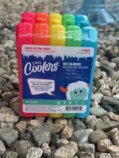 Cool Coolers by Fit + Fresh, 5 PK Lunchbox Week Ice Blocks, BPA Free Kids