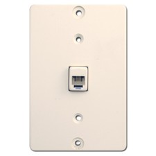  2 Leviton 40253-T 630A 4-Conductor Telephone Wall Jack Quick Connect Lt Almond