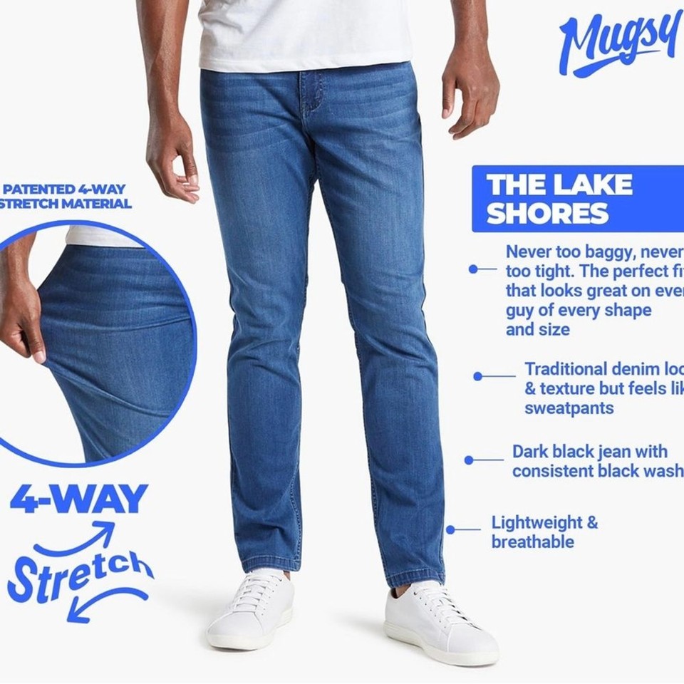 Mugsy Men’s Lake Shore Jeans Size 38 x 32 4Way Stretch eBay