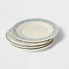 4pc 8.5" Melamine Mixed Pattern Salad Plate Set - Threshold™ designed with