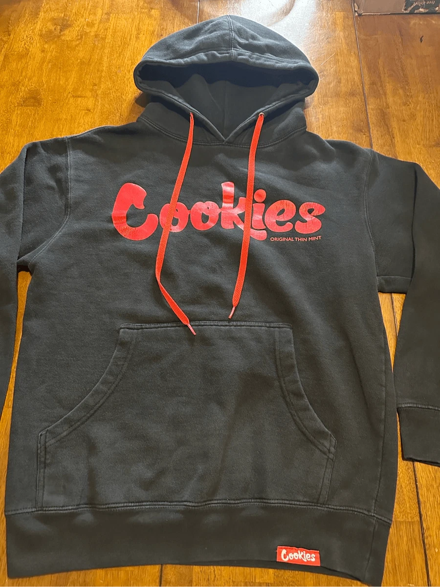Cookies SF Thin Mint Hoodie Sweatshirt Black with Red Graphic Cotton Blend  Mens | eBay