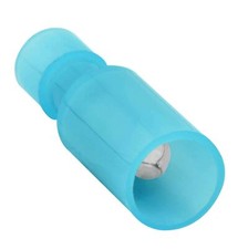50 Male Nylon Bullet Terminal Connector Blue 16-14 GA AWG Gauge 0.156'' Crimp