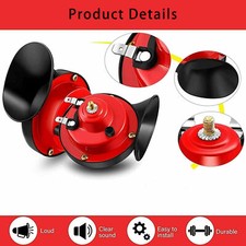 2PC 12V Super Loud Train Air Horn Waterproof Motorcycle Car Truck SUV Boat 300DB