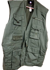 Brand new ROTHCO Khaki Blend Cotton Hideaway Tactical Ranger Vest Sz:XL Zip-down