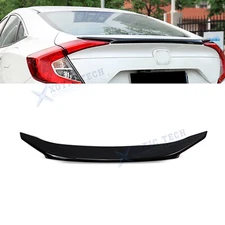 For Honda Civic 2016-2021 Sedan Sporty Black ABS Car Rear Trunk Lip Wing Spoiler