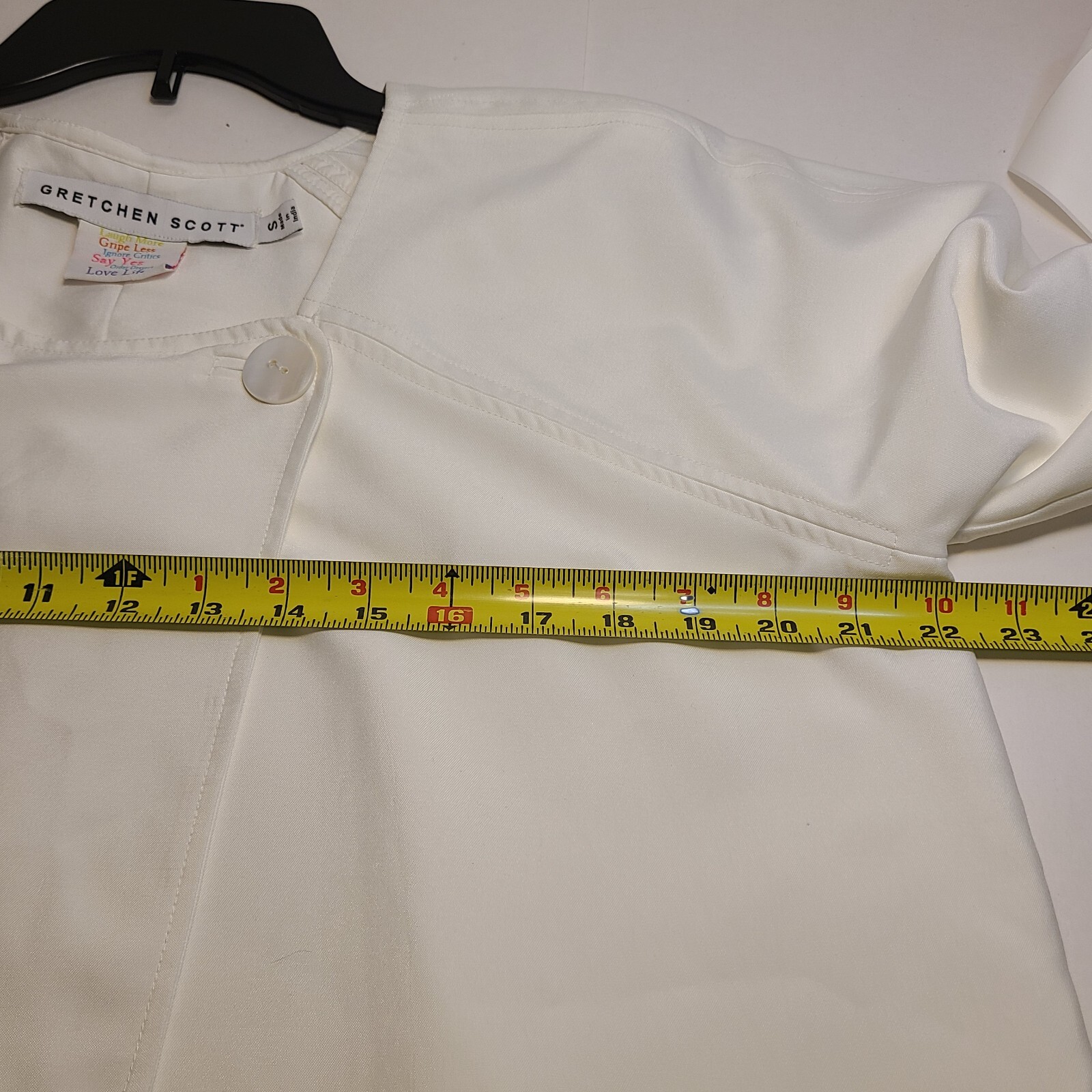 Gretchen Scott One Button White Jacket Polyester … - image 5