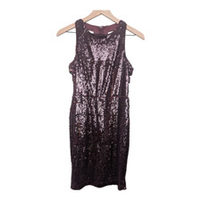 NWT Lulus Luster of Life Burgundy Sequin Backless Bodycon Dress, Small