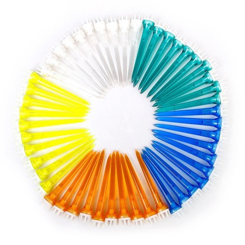 50 Stck. 5 Farben 78 mm Kunststoff Crown T-Stücke (zufällige Farbe) T-Stücke 78 mm