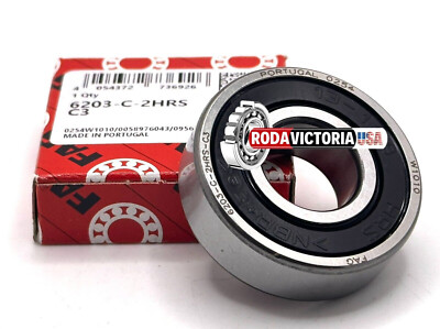 FAG 6203 2RS C3 Deep Groove Radial Ball Bearing Rubber Sealed 17x40x12 mm