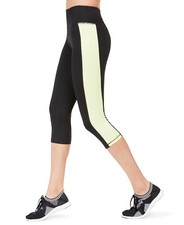  25 Id Ideology Womens Essentials Colorblocked Cropped Leggings Charcoal Size XS