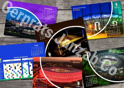 Calendario 2025 EURO 2024 en Alemania UEFA ESTADIO ESTADIO DE FÚTBOL Tamaño 3... - Imagen 3 de 3