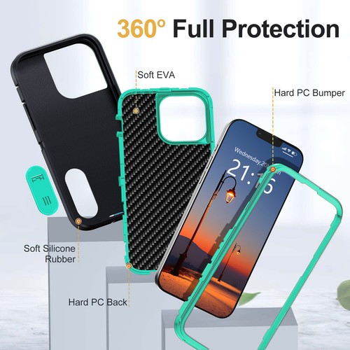 For Apple iPhone 13 Pro Max/13 Pro/13 Shockproof Case Stand Holder Rubber Cover - Picture 23 of 36