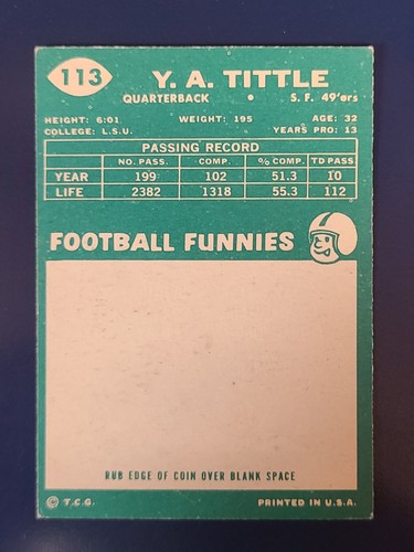 Tarjetas de fútbol americano Topps 1960 completan tu conjunto que elijas elegir cada una #1 - 132 - Imagen 191 de 229