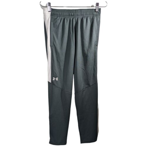 Boys XL Joggers Under Armour Youth Size YXL Gray White Light Sweatpants