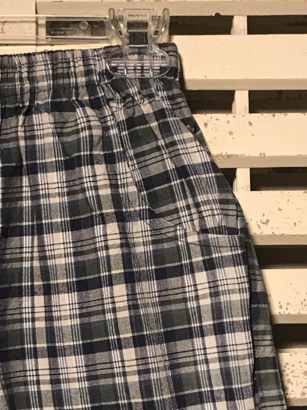 LN~BOUTIQUE~WES AND WILLY~PLAID SHORTS~BLUE/GREEN~SMALL~8/10 - Image 2 of 2