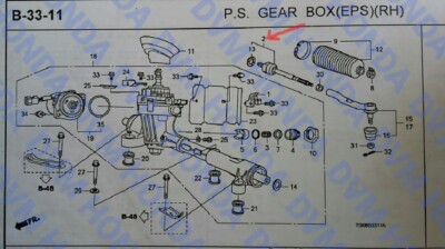 Genuine Honda Jazz Fit 2008-2013 Inner Tie Rod Rack End 53010-TF0