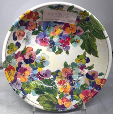 2 Pcs Set Melamine Salad Serving Bowls Pansy Flowers Floral New 8" Rachel Zoe