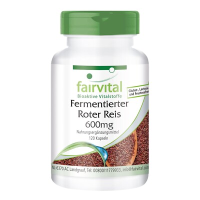 Fermentierter Roter Reis 600 mg - 120 Kapseln - Monacolin K - VEGAN | fairvital