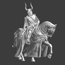 Northern Crusades Miniatures Medieval crusader mounted w axe 28 32 35 40 54mm 3D