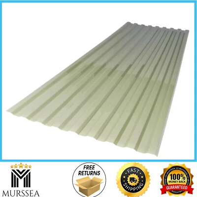Polycarbonate Roof Panel Corrugated 26 in. x 6 ft. Misty Green Rot Resistant