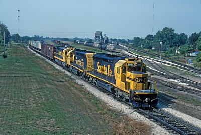ATSF 5051, 3807, and 8738 rolling through Marceline, MO 5 x 7 Photo | eBay