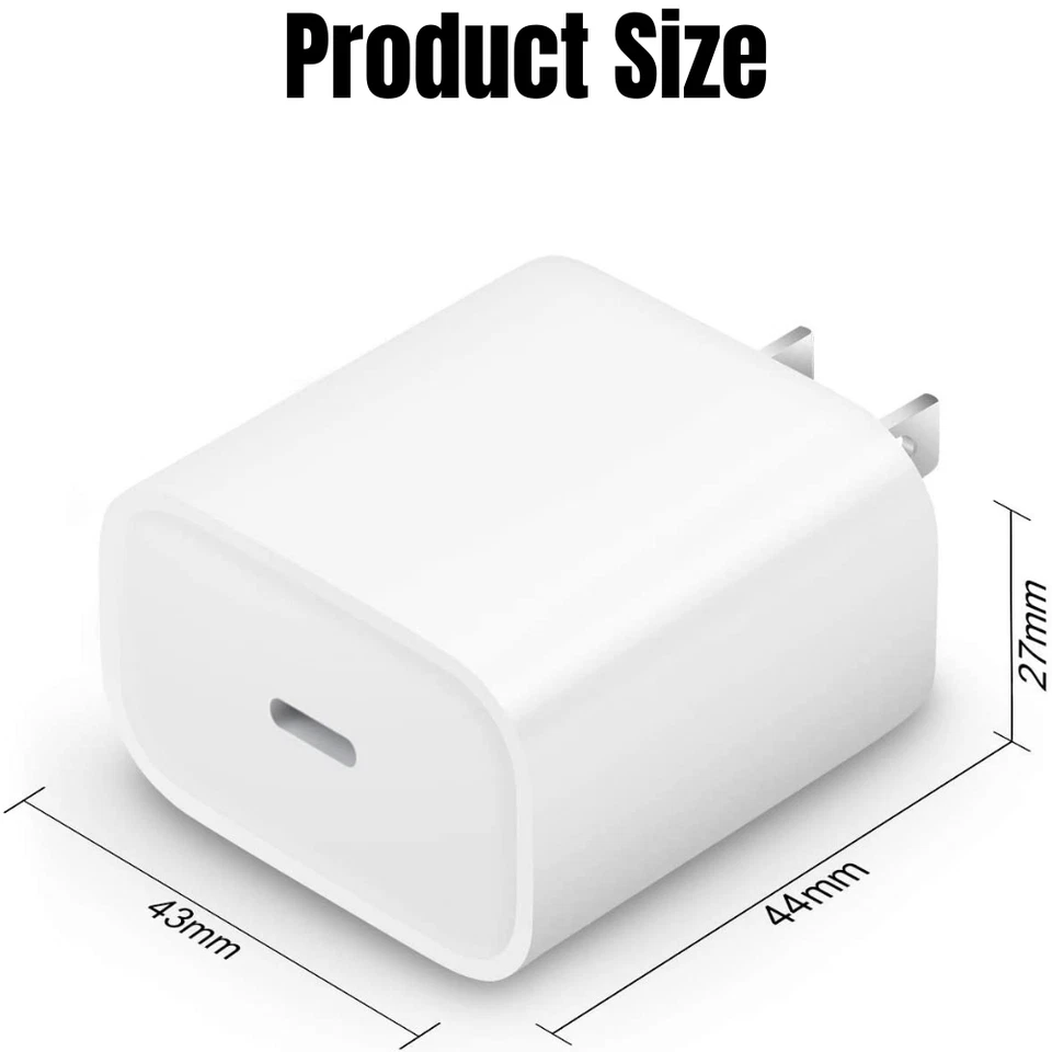 Wholesale 20W PD USB-C Power Adapter Fast Wall Charger For Apple iPhone 13 12 11 - Image 2 of 4