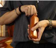 Vintage Leather Glasses Case Pressure Resistant High-grade Sunglasses Case