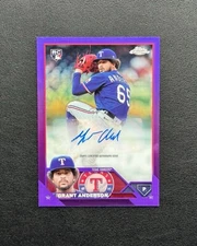 2023 Topps Chrome Update GRANT ANDERSON RC Auto Purple /250 Rangers