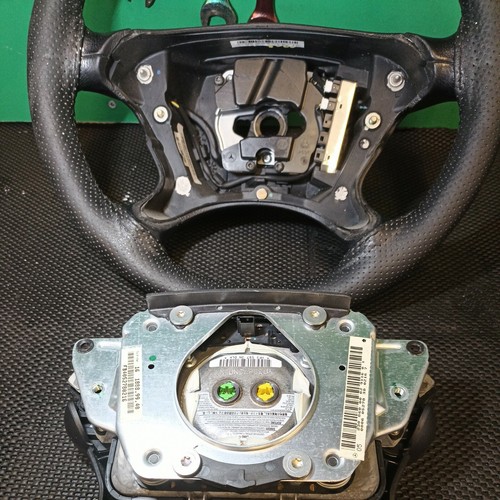 2004-2010 C219 MERCEDES CLS STEERING WHEEL BLACK LEATHER/WOOD A2164603303 PART - Picture 7 of 9