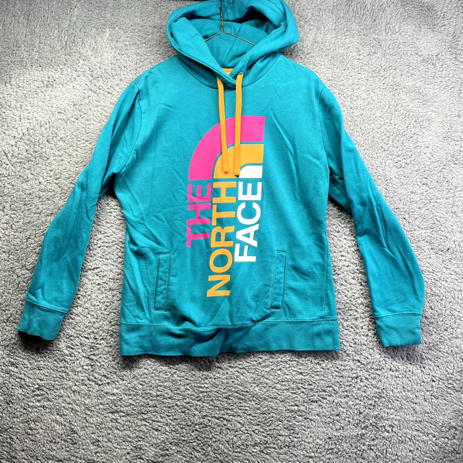 Teal North Face Womens Large Hoodie Pullover Sweater-image