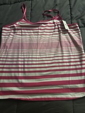 2 Lane Bryant Cami Tank Tops 18/20 Pink Stripe One With Multi-stripe With Tie