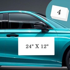 OUCPC Blank Car Magnets with 40 mils -4 Pack 24  x 24 X 12 inch 4 pack, White