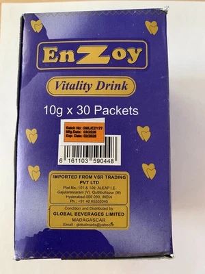 30 Sachet Enzoy Vitality Drink, expiration 2/2028 - Photo 1/3