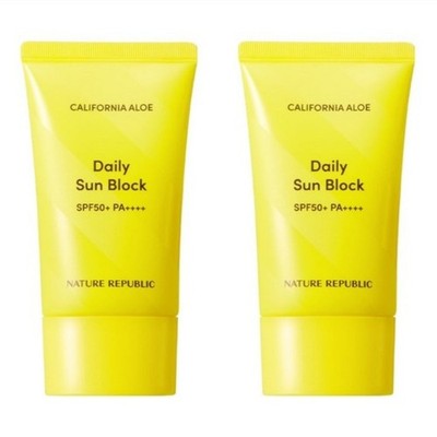 Nature Republic California Aloe Daily Sun Block SPF50+ PA++++ 57ml*2Pcs