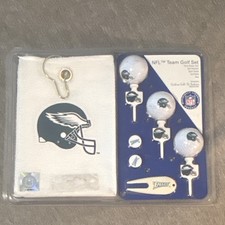 NFL Team Golf Set Philadelphia Eagles Golf Balls Tees Towel Ball Markers