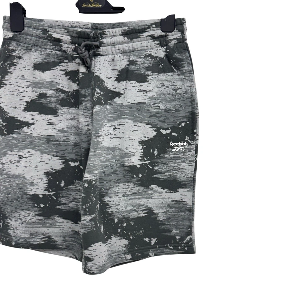 Reebok Hombre Sudadera Pantalones Cortos Gris Moderno Camuflaje Pull On Talla M Foto 2 de 4