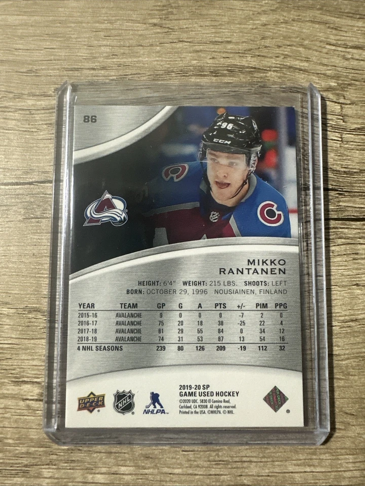 2019-20 Upper Deck SP Game Used - Mikko Rantanen #86 Rainbow /275 - Image 2 of 2