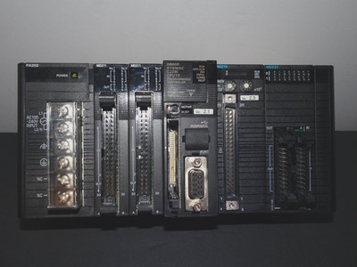 Omron Sysmac Rack with CJ2M CPU13 -PA202 -MD211(2) -NC213 - MD233