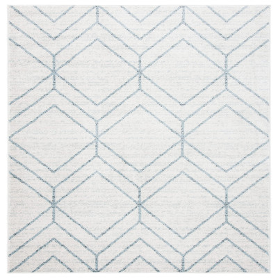 Safavieh Adirondack Collection Area Rug - 4 Square Grey Blue Geometric Design