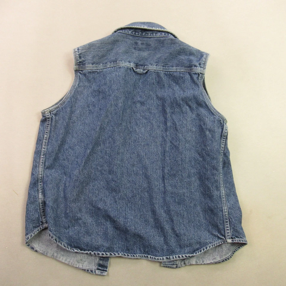 Polo Ralph Lauren жилет женщин большой синий джинсовой ткани без рукавов повседневный винтажный - Изображение 3 из 4