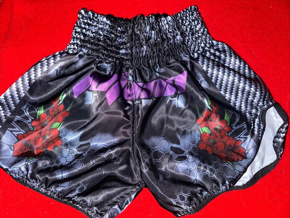 Muay Thai Boxing Shorts MMA Fighting Sports Satin Kids Size Small - Image 2 of 4