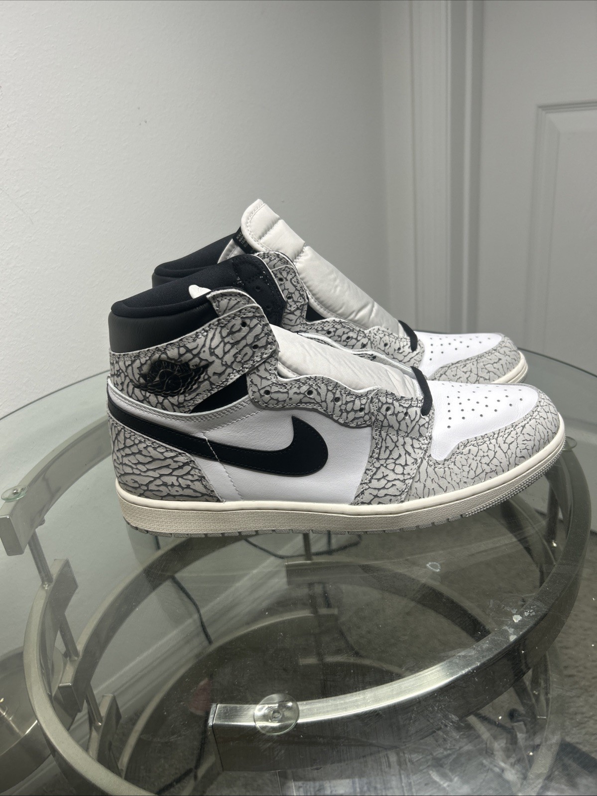 SAOLA Air Jordan 1 Sneaker Uomo Bianco Cemento Taglia 14 DZ5485 052