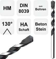 Betonbohrer Hartmetallsteinbohrer DIN8039 Gef...