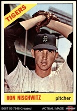 1966 Topps #38 Ron Nischwitz Tigers 3.5 - VG+